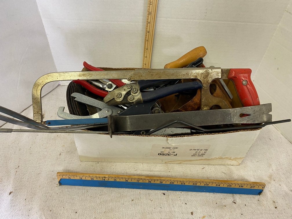 Nail Bars, Tin Snips, Tool Belt, Grinder blades