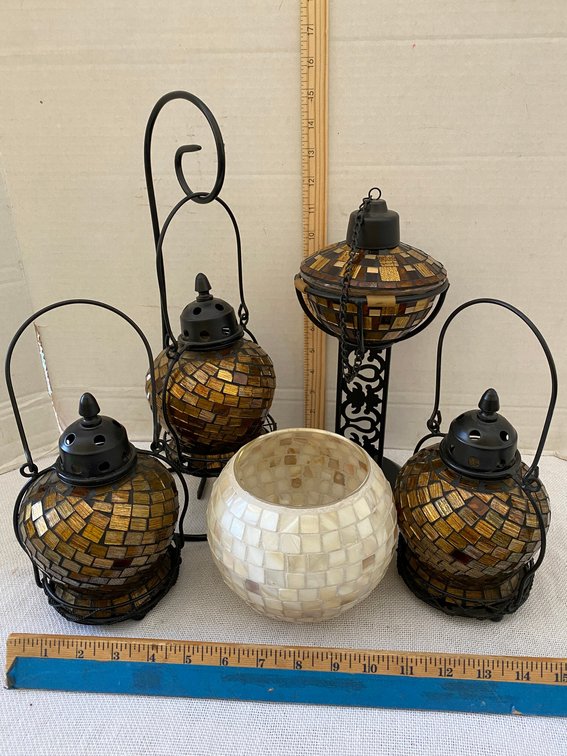 Collection of Glass Tiled Home Decorative Items