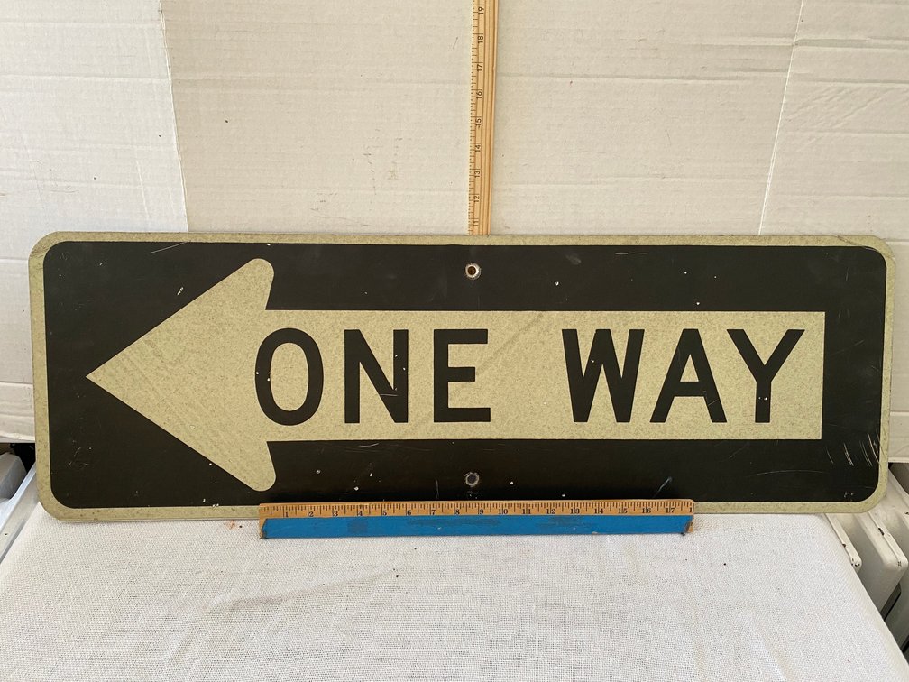 Metal One Way Sign