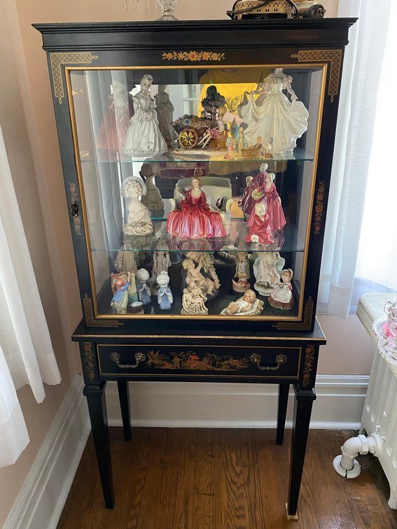 Asian Style Display Cabinet with Single Drawer