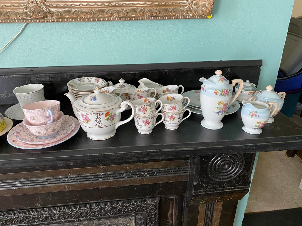 Collection of Various Tea Cups, Saucers, Tea Pots