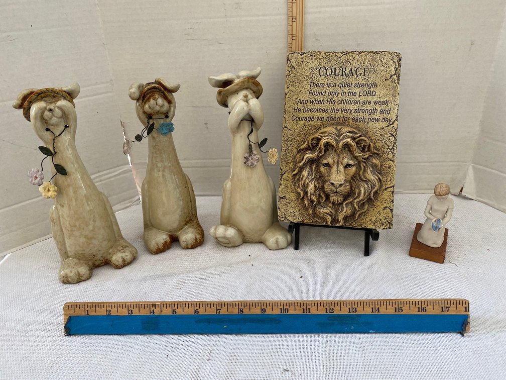 Collection of 3-Ceramic Rabbits