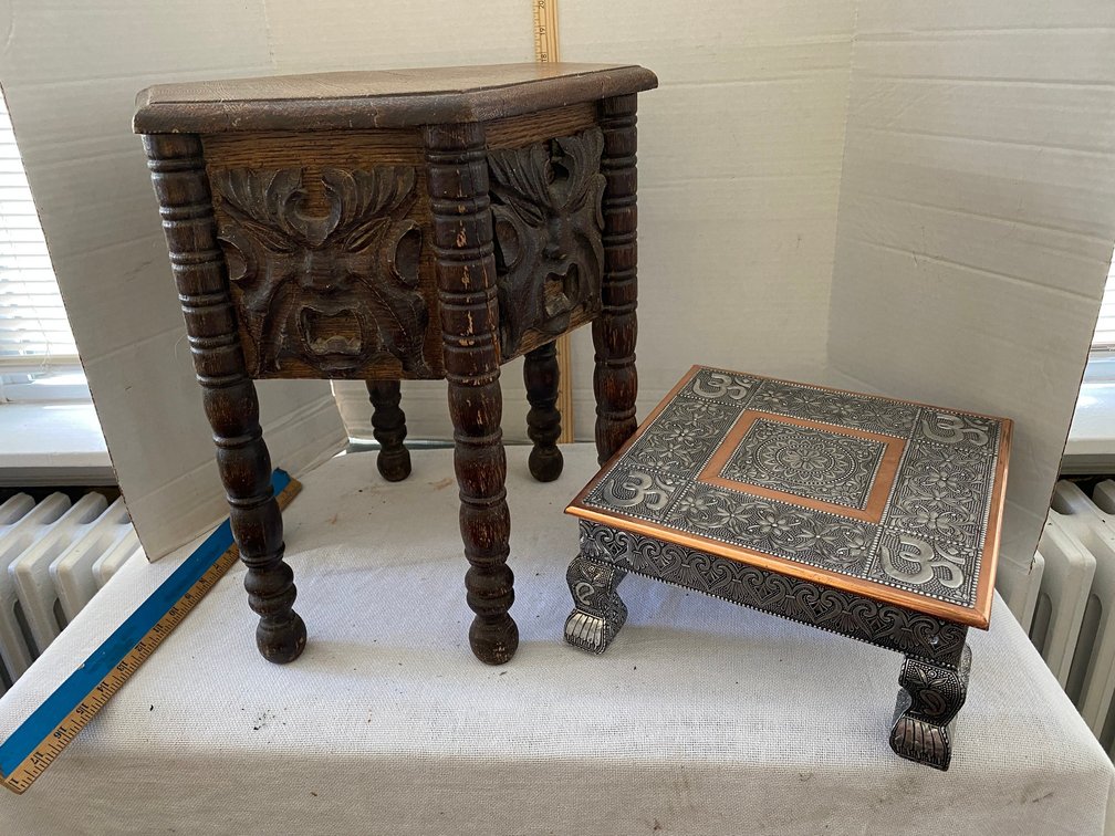 Small Metal Claw footed Foot Stool