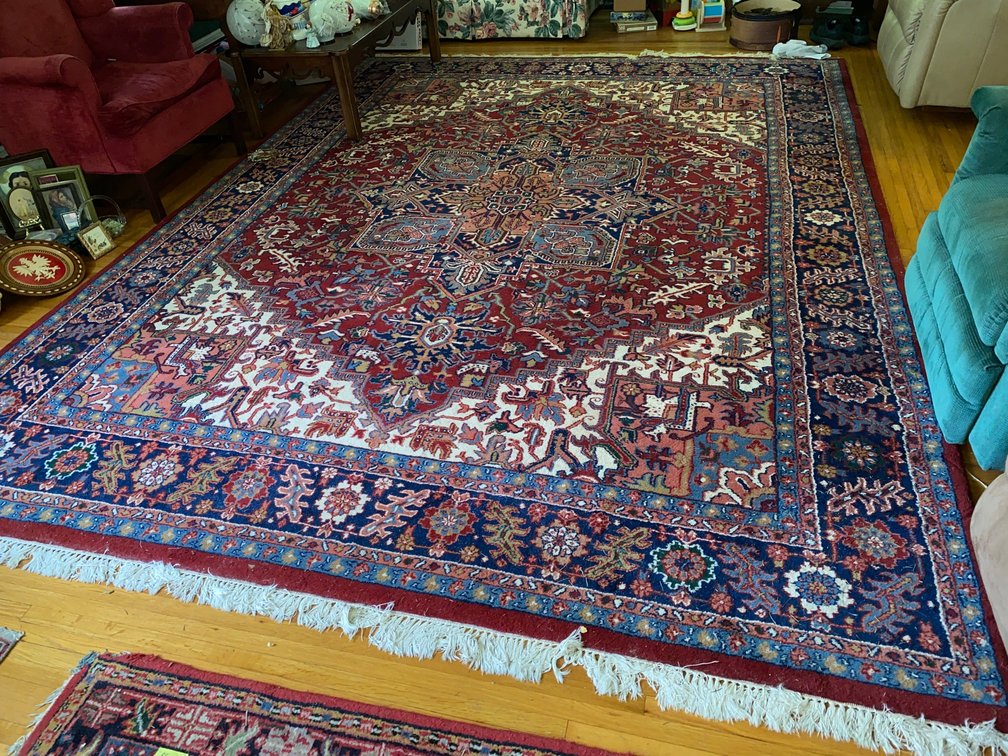 Traditional hand knotted Persian rug