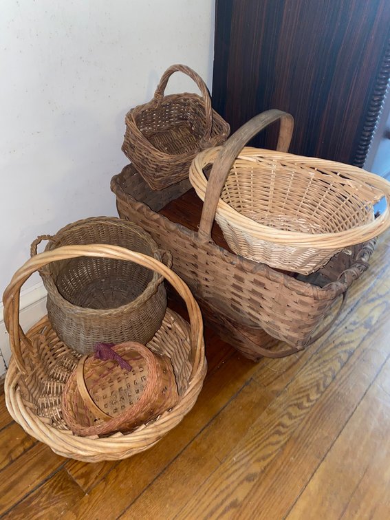 Assortment of woven baskets