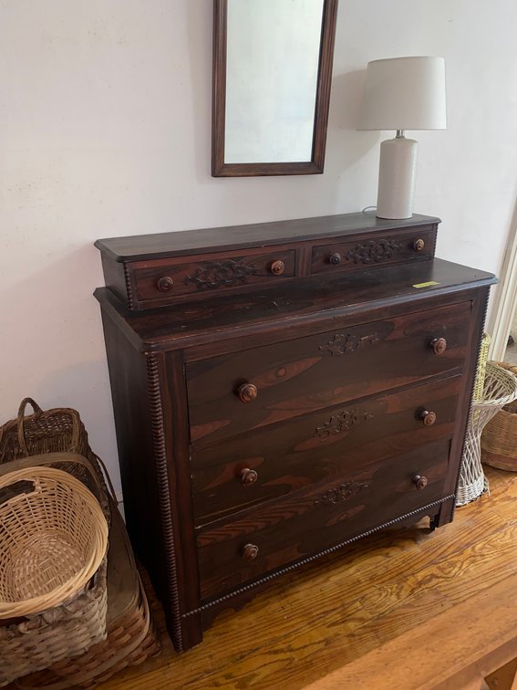 Antique American Empire revival style chest of drawers
