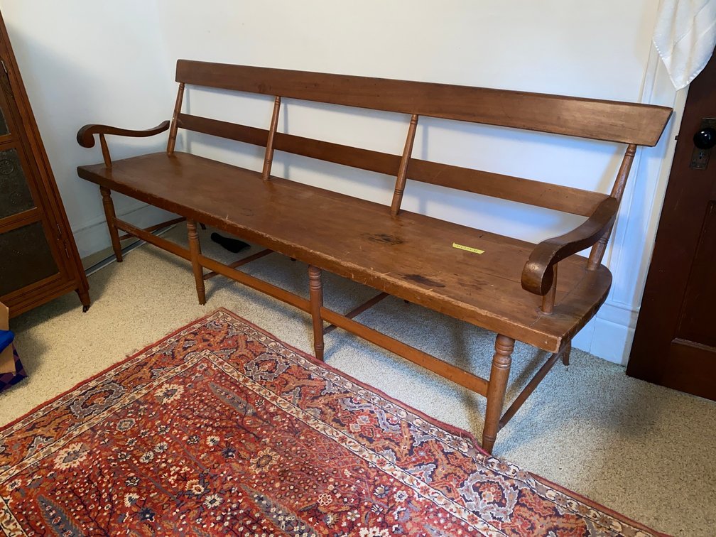 Windsor style spindle back bench