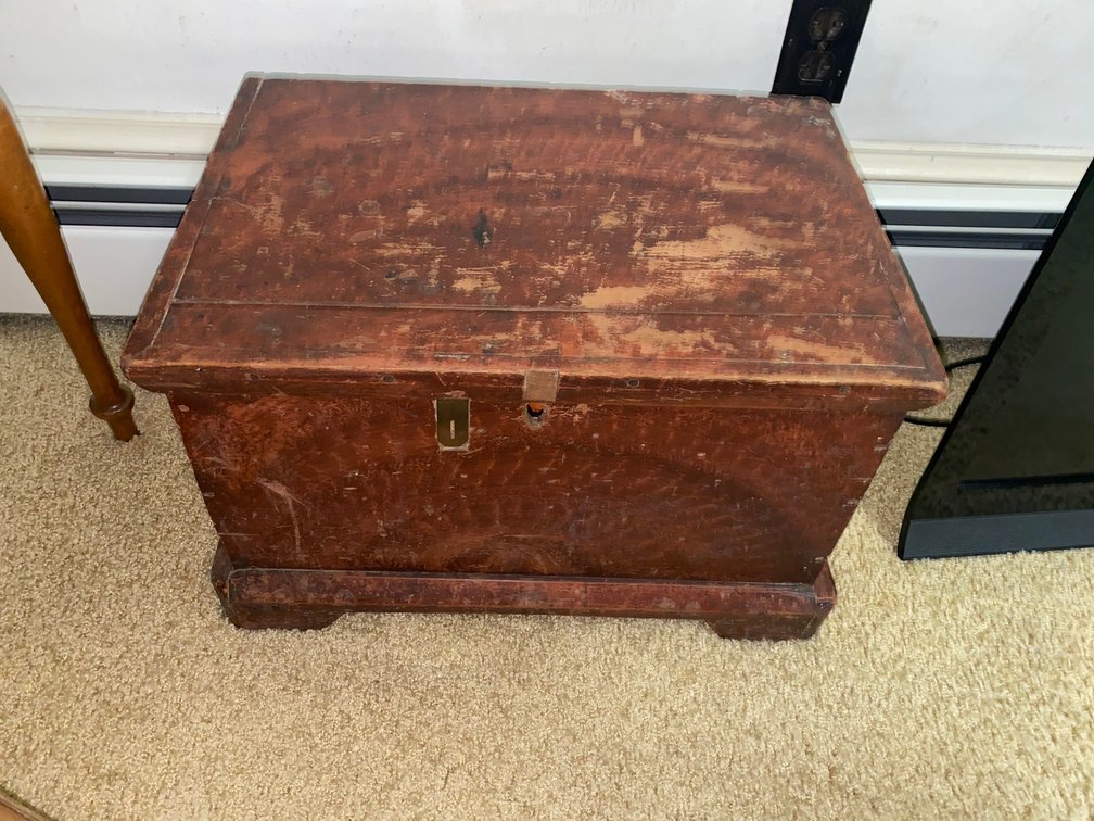 Antique wooden document box