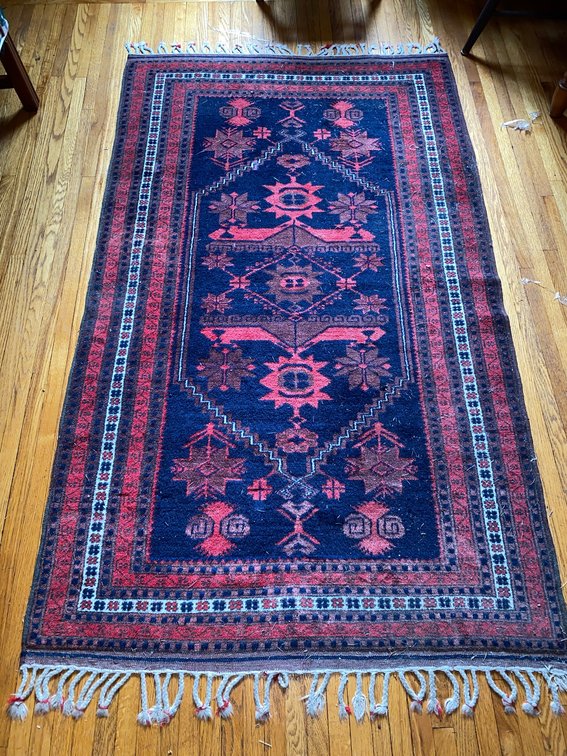 Turkish rug, hand knotted