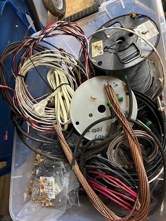 Large Collection of Wires, Various Types, Styles, Bromax Outdoor Wire, Copper