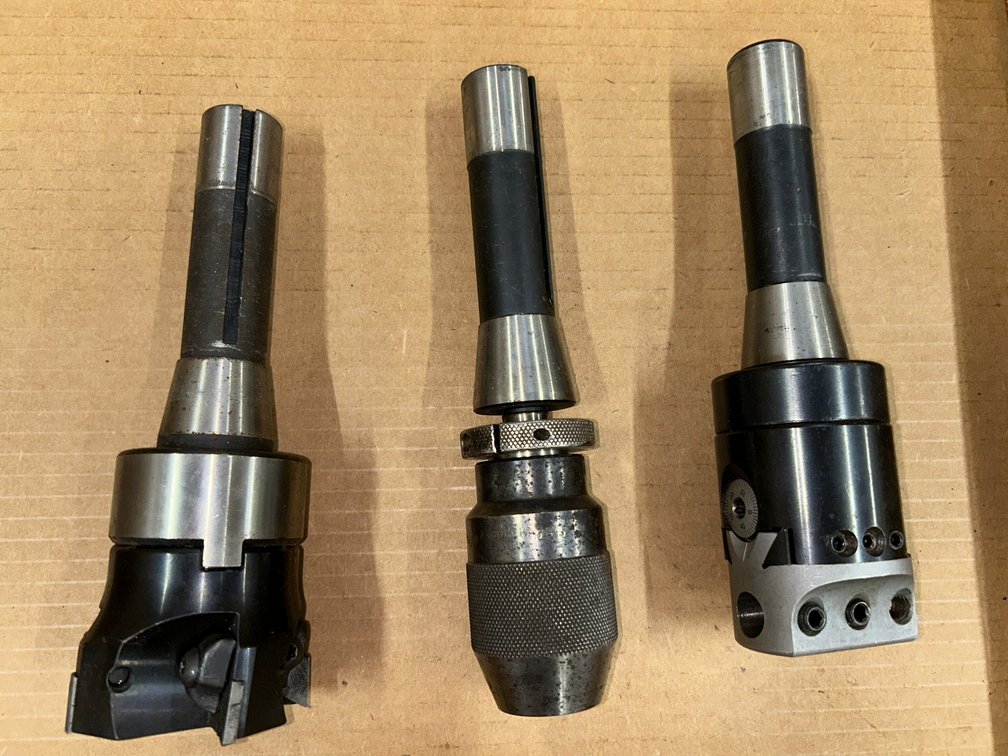 Keyless chuck, 2 1/2 Inch Milling and Facing tool, Boring Head