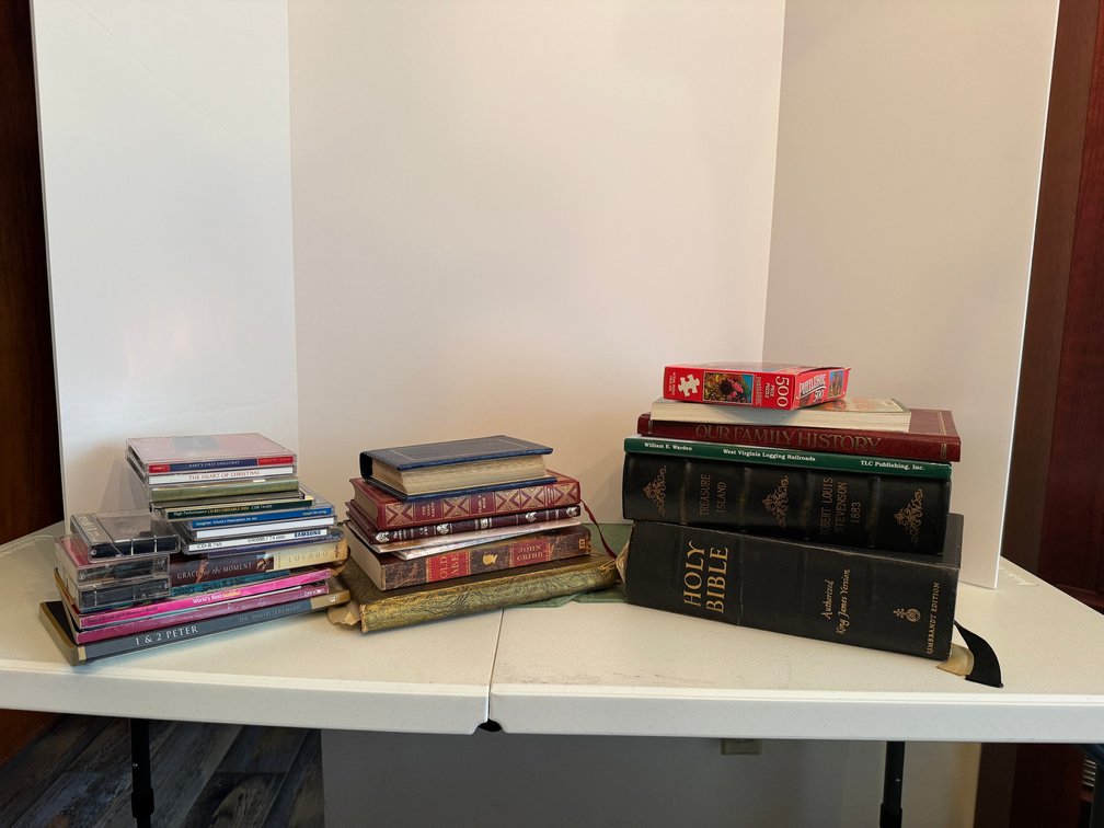 Hardcover Books, Audio CDs, and Jigsaw Puzzle