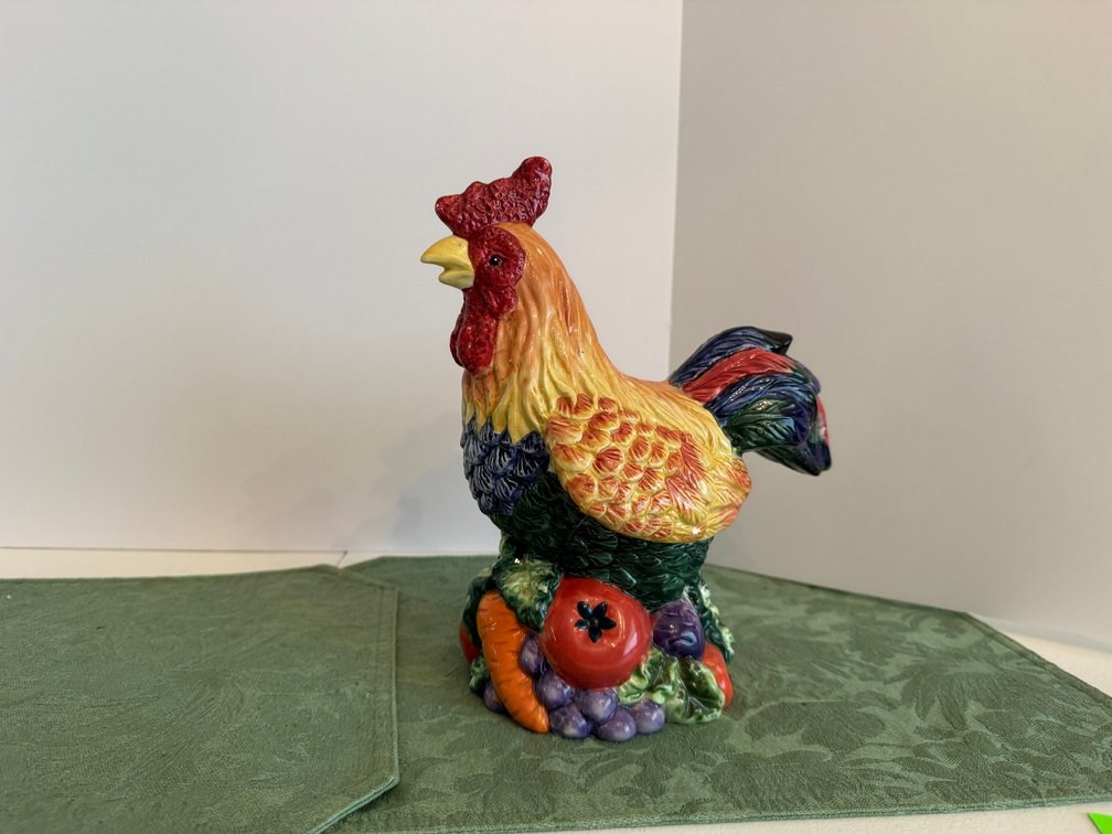 Ceramic Rooster Figurine
