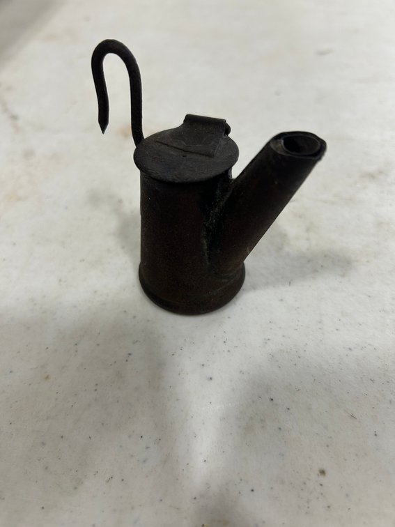 Antique Oil Wick Coal Miners cap lamp