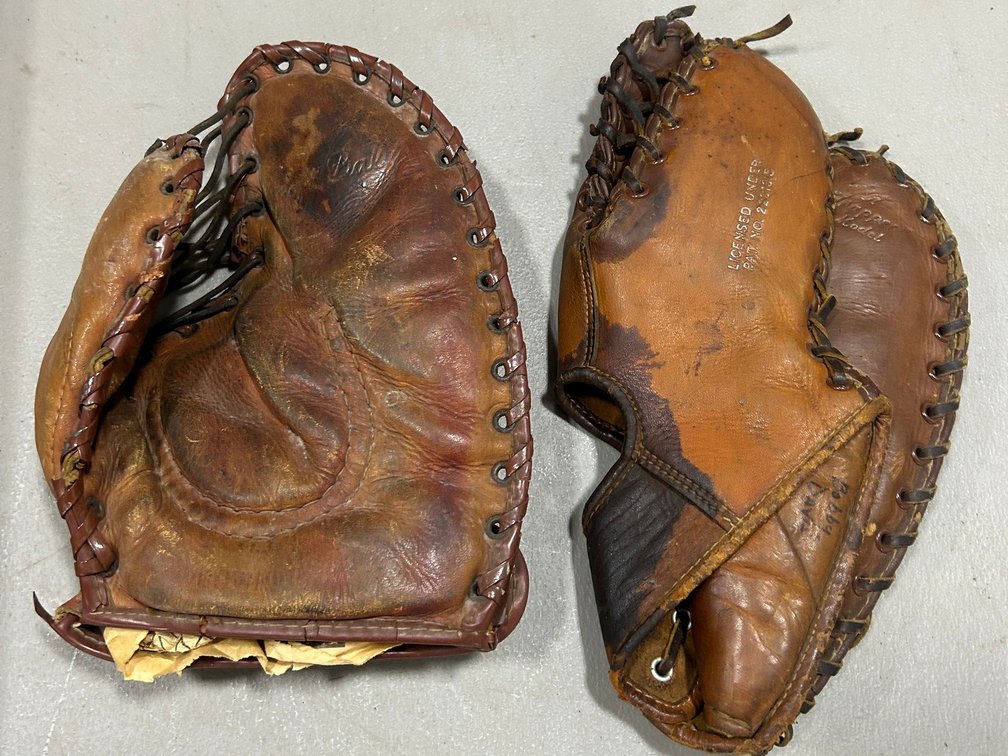 2-Vintage Baseball Gloves