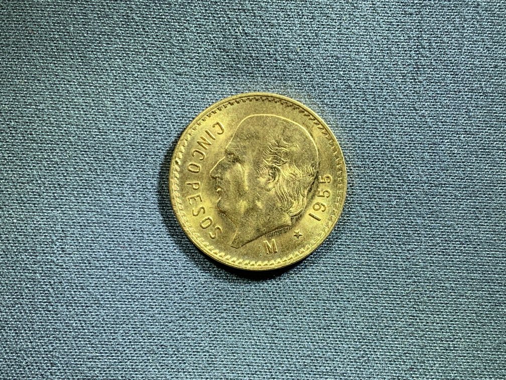1955 Mexican Gold 5 Pesos