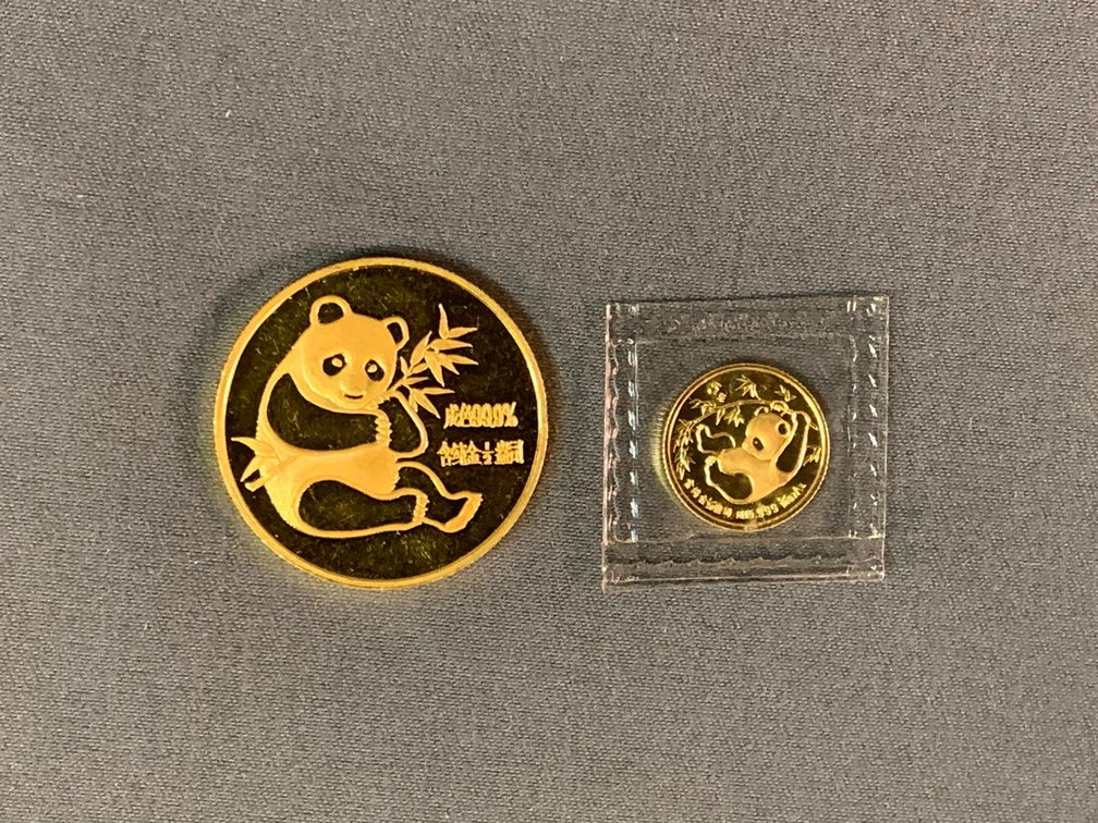 Chinese Gold Panda and Chinese Gold 5 Yuan