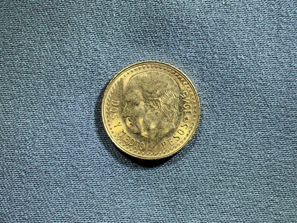 1945 Mexican Gold 2 1/2 Pesos