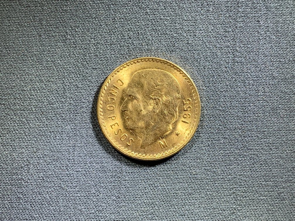 1955 Mexican Gold 5 Pesos