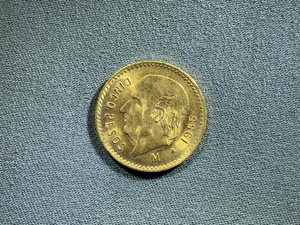 1955 Mexican Gold 5 Pesos
