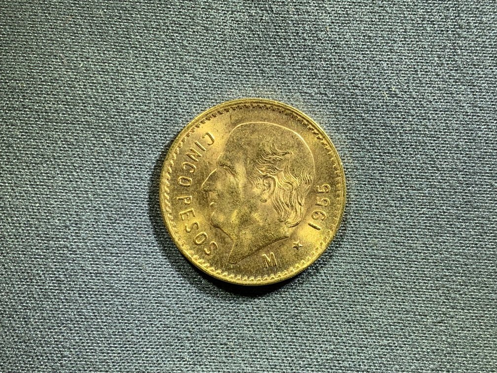 1955 Mexican Gold 5 Pesos