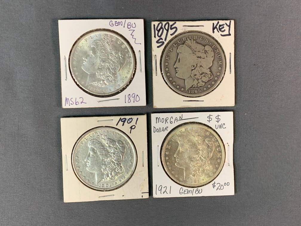 (4) Morgan Dollars