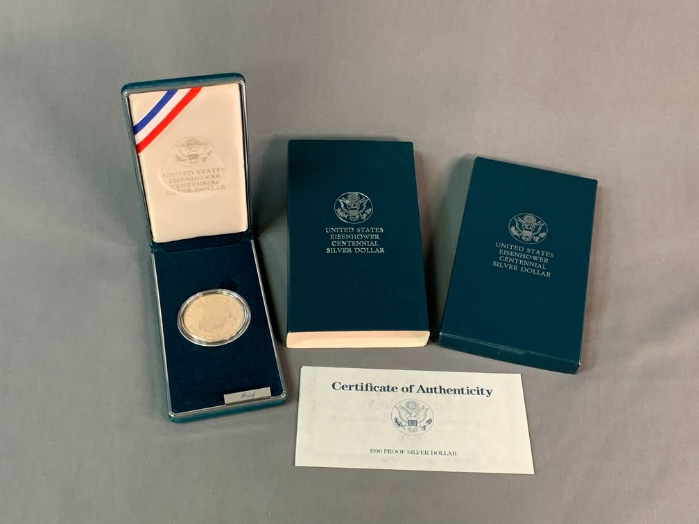 1990 Eisenhower Centennial Silver Dollar