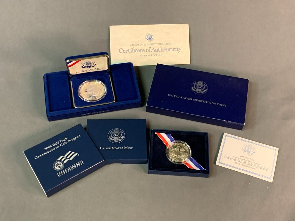 Commemorative Silver Dollar and Half Dollar