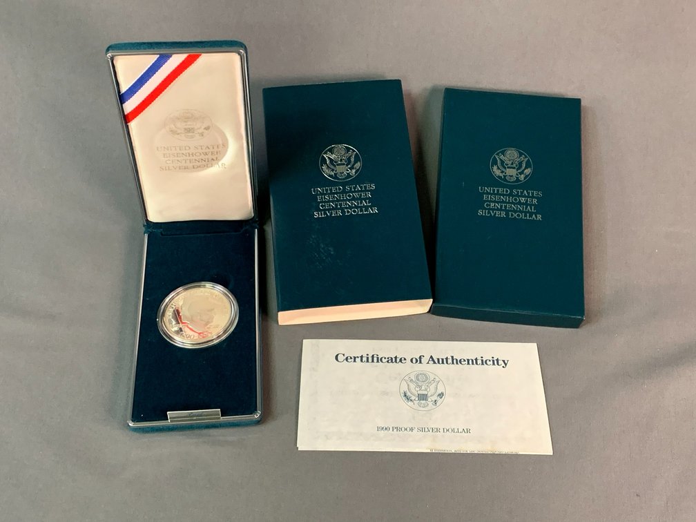 1990 Eisenhower Centennial Silver Dollar