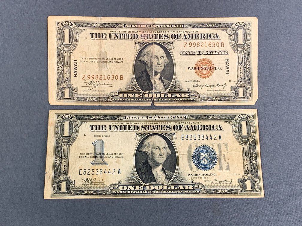 (2) $1 Silver Certificates
