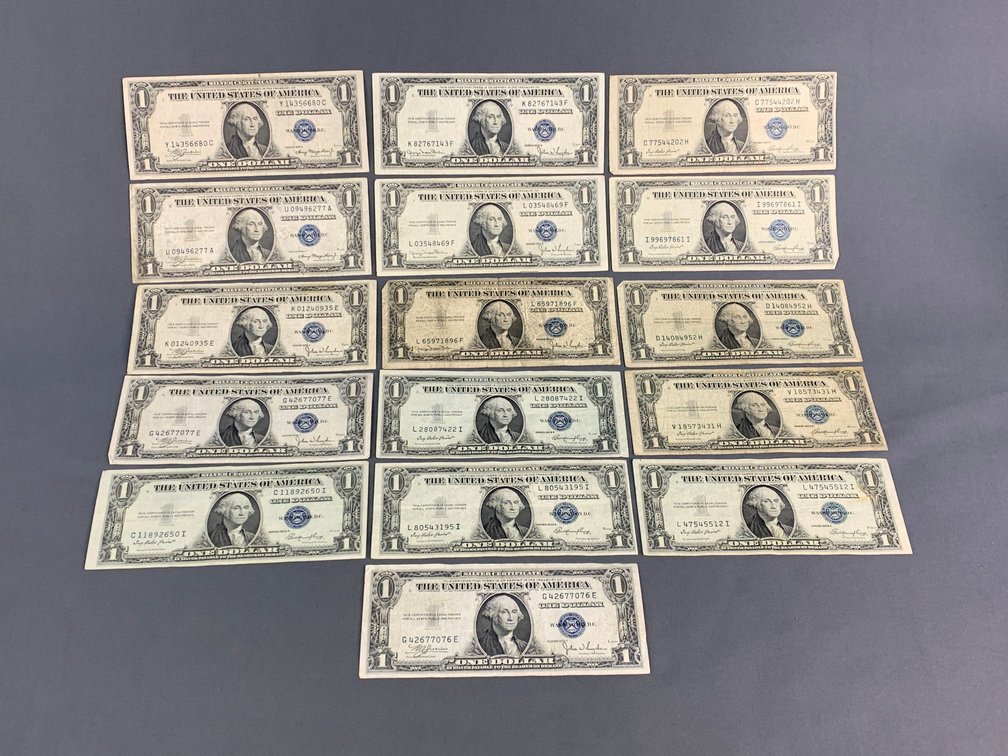 (16) 1935 $1 Silver Certificates