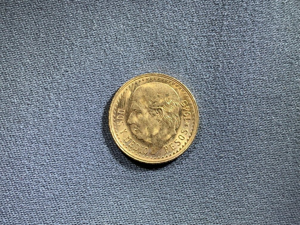 1945 Mexican Gold 2 1/2 Pesos