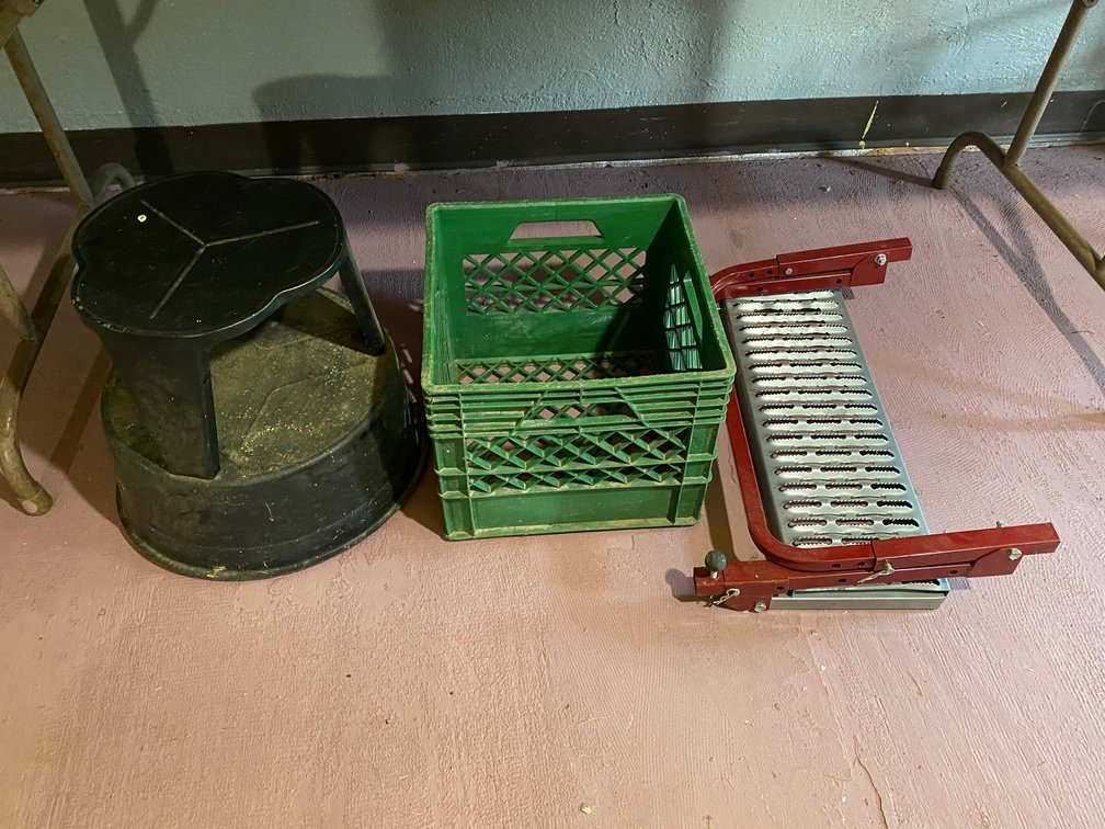 Step, stool, milk crate