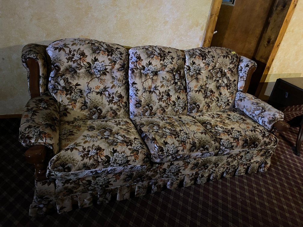 Floral print sofa