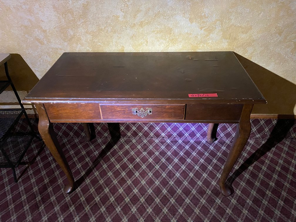Wooden Queen Anne style desk