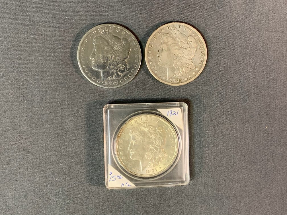 (3) Morgan Dollars