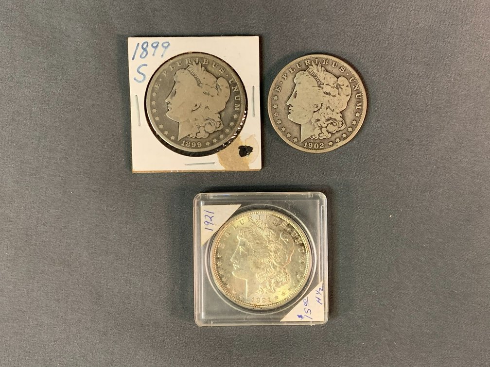 (3) Morgan Dollars