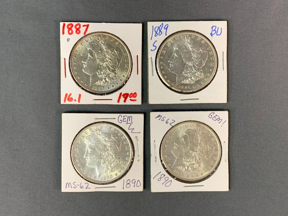 (4) Morgan Dollars
