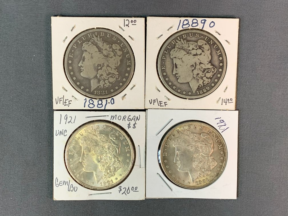(4) Morgan Dollars