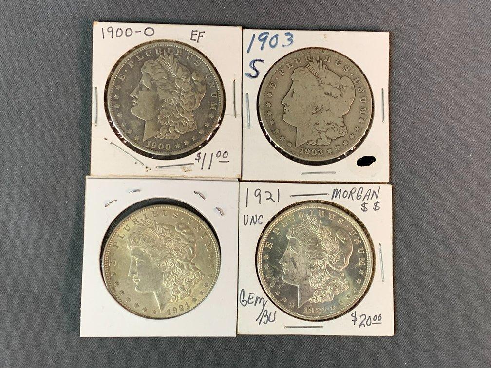 (4) Morgan Dollars