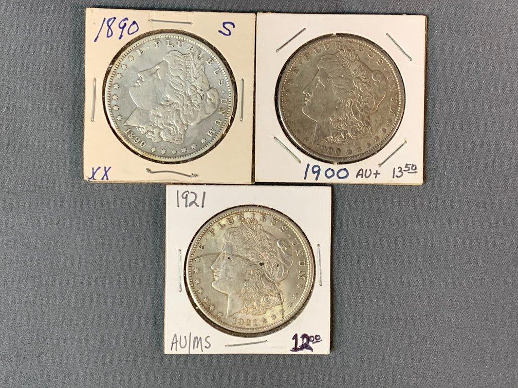 (3) Morgan Dollars