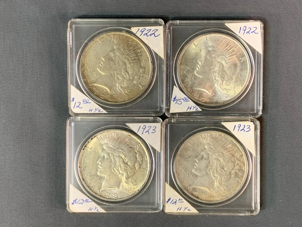 (4) Peace Dollars