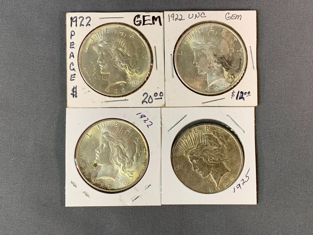 (4) Peace Dollars