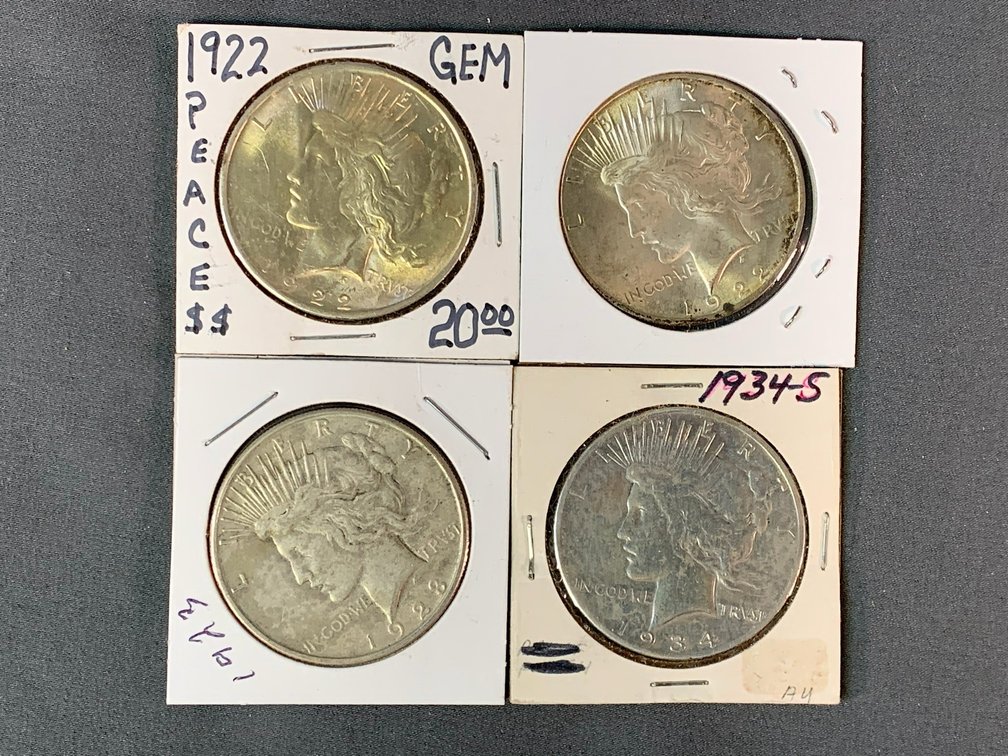 (4) Peace Dollars