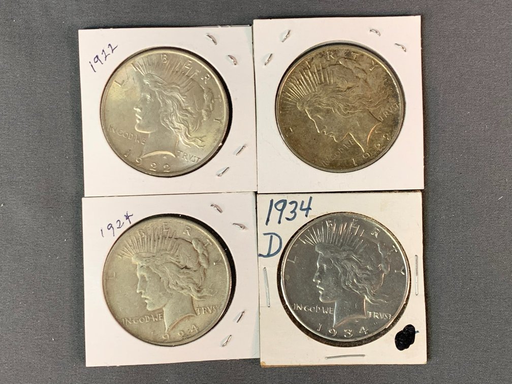 (4) Peace Dollars