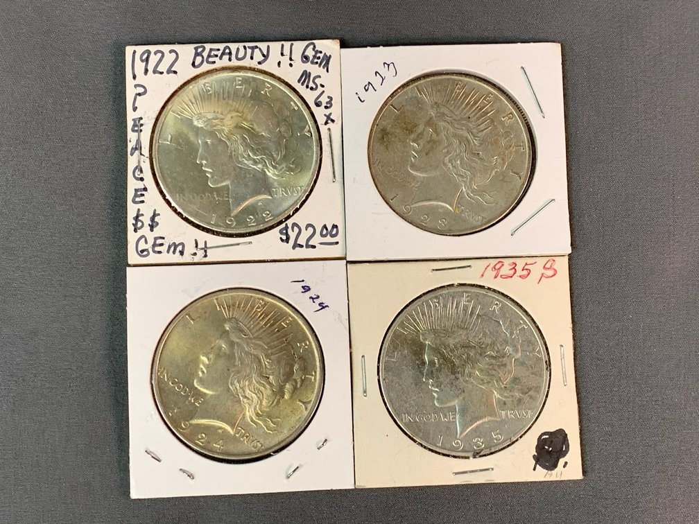 (4) Peace Dollars