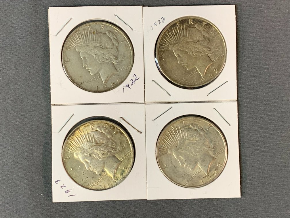 (4) Peace Dollars