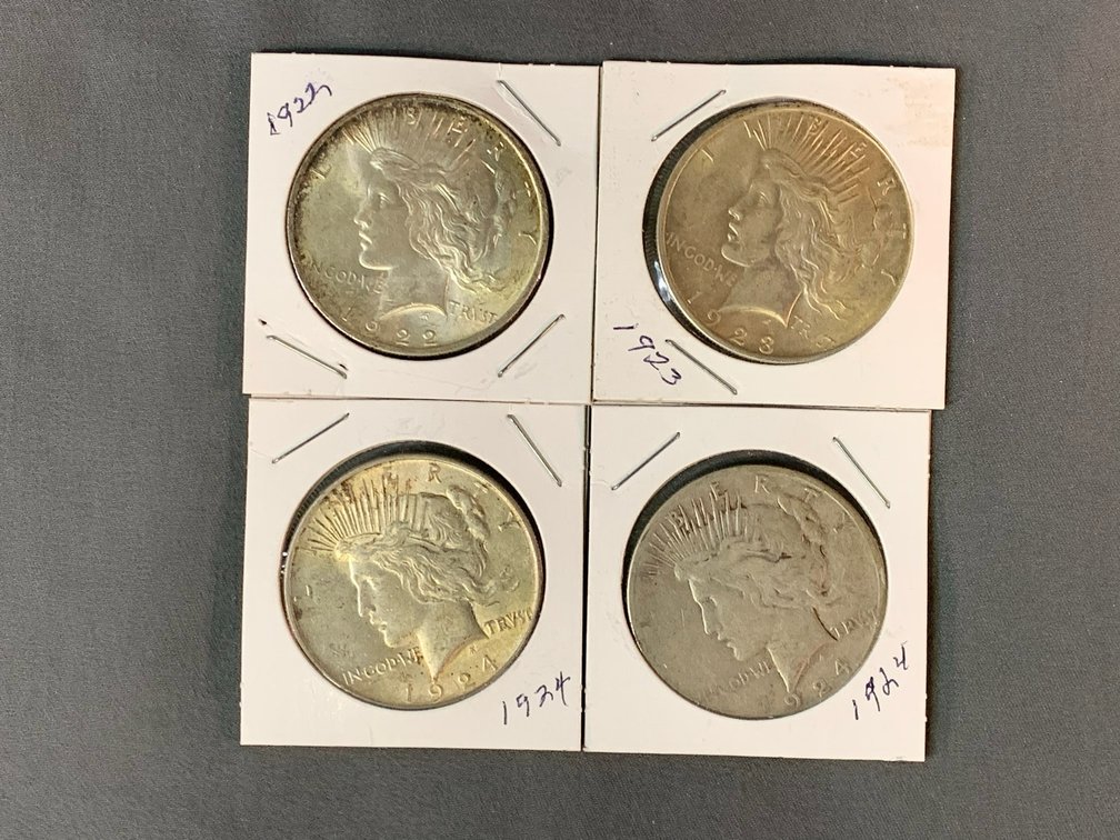 (4) Peace Dollars