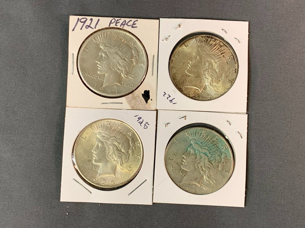 (4) Peace Dollars