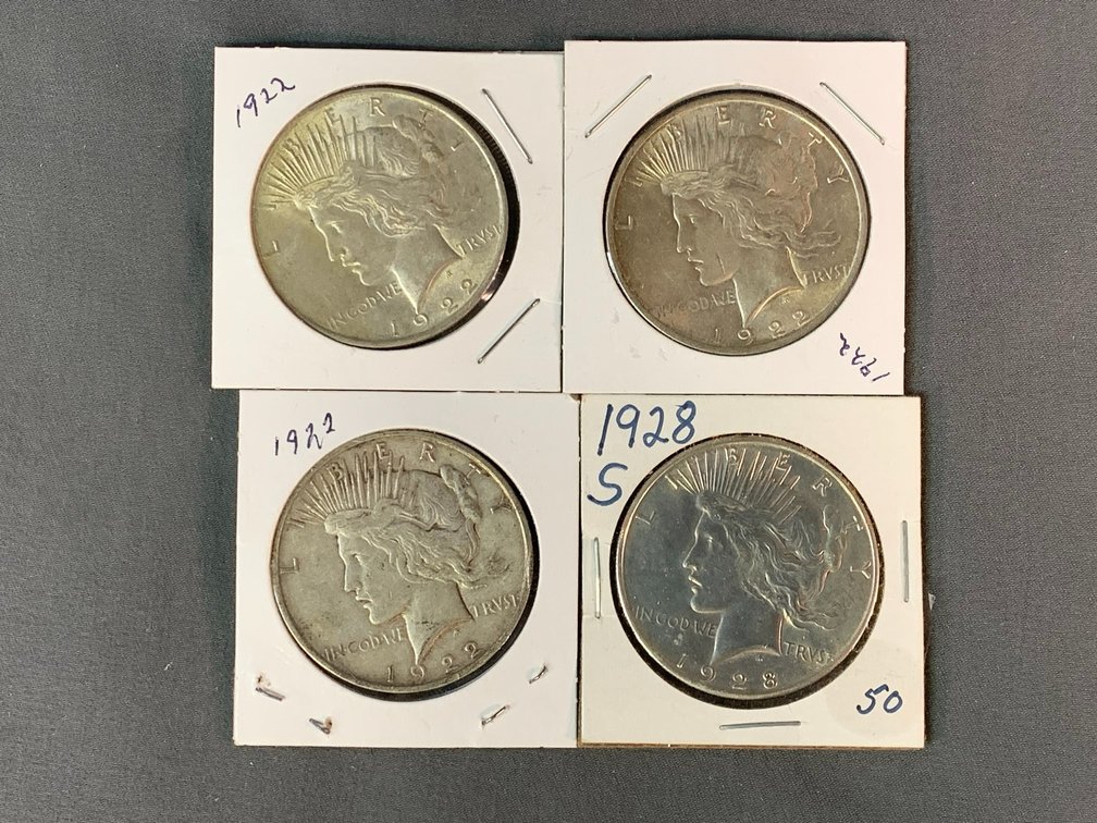 (4) Peace Dollars